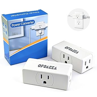 Multi Plug Outlet Extender 2 Pack, 3 Outlet Extender, 3 Way Plug Adapter, 3 Outlet Adapter, 3 Way Wall Outlet Splitter, for Small Multiple Wall Plug Expander Cruise Ship Home Office Dorm, White