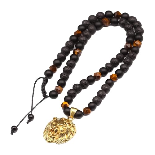 Amazon.com: Lion Necklace Men's Natural 