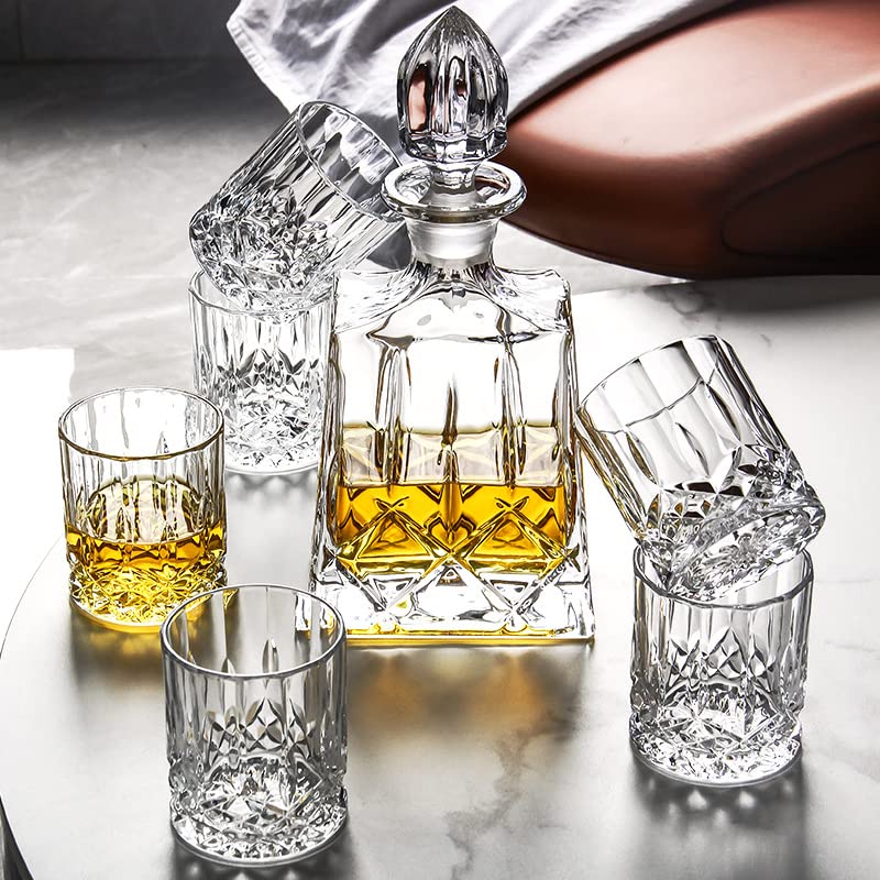Rliocvhe 6 stuks 50 ml glazen kristallen whiskyglazen, wijnglazen voor