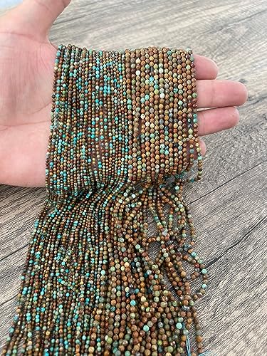 Perles marron africain 2mm pour bijoux bohèmes faits maison - 3