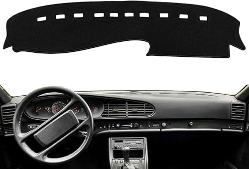 Miniatura 2 de Fcovergurus Cubierta de salpicadero personalizada para Porsche 944 968 1985-1995, protector de alfombra (negro) F175