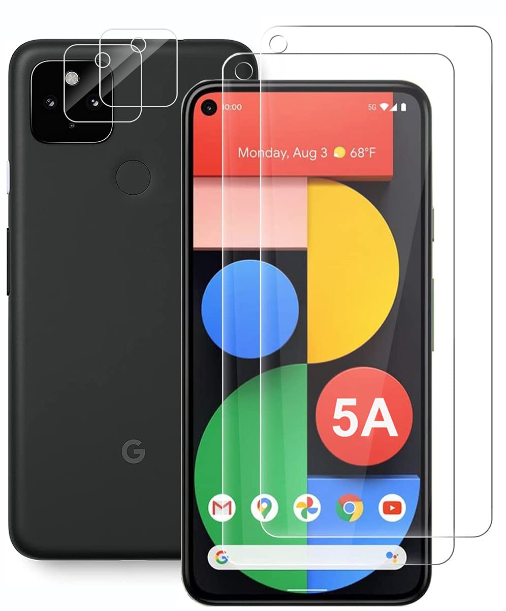 Amazon | 【2+2 セット】For Google Pixel 5A 5G ガラスフィルム（2枚 