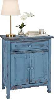Alaterre Furniture Country Cottage Cabinet, Blue Antique, 24”x14”x30”