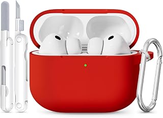for AirPods Pro 3 Case (2025 New), Soft Silicone Case with Cleaning Kit & Keychain for Women Men Girly, Qute Cover Compatible with Apple Airpods Pro 3rd Generation, Anti-Scratch, Drop Protection