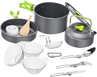 Toyvian 1 Juego Utensilios de Camping Portátiles Kit de Cocción Picnic y Bbq Accesorios de Cocina Compactos y Livianos Actividades