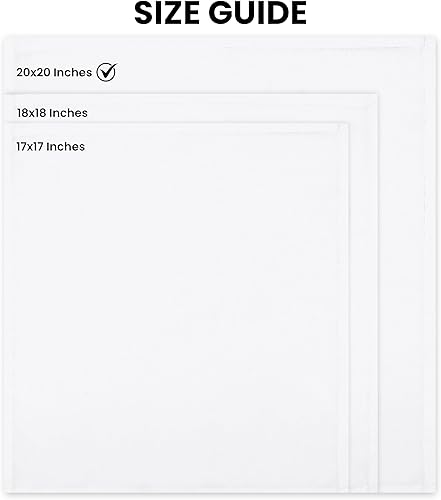 Vista 183 de Utopia Home Paquete de 24 servilletas de tela de 18 x 18 pulgadas, bordes con dobladillo 100% poliéster, lavables y reutilizables, ideales