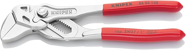 Knipex Pliers Wrench pliers and a wrench in a single tool chrome-plated, plastic coated 150 mm 86 03 150