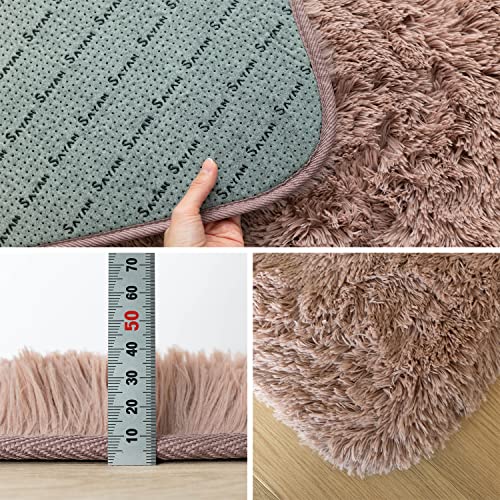 サヤンサヤン 洗える シャギー 玄関マット エクセレントムーティーⅡ 45×75 ピンク [5]