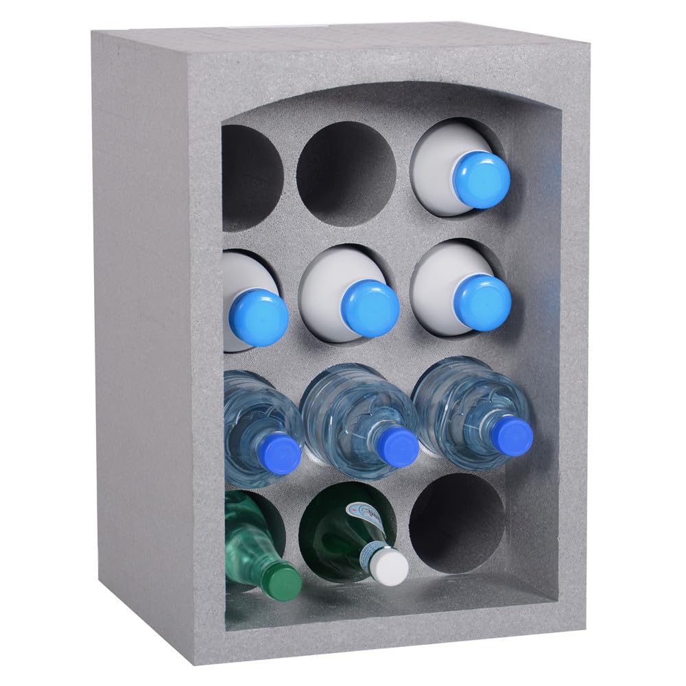 Deconation Lot De 3 Casiers Porte Bouteilles -3x12 Soit 36 Bouteilles - Polystyrène Expansé - Stockage Et Transport