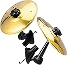 2 Pcs Car Cymbal Air Vent, Mini Drum Car Crash Cymbal For Car Vent, Fun Car Drum Cymbal Air Vent, Suitable For All Types Of Vehicles, Gift for Music Lovers (Gold)