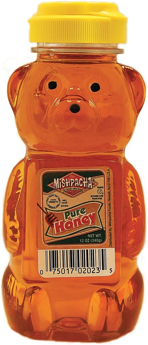 MISHPACHA Honey - Squeeze Bear, 12-Ounce Bottles (Pack of 3)