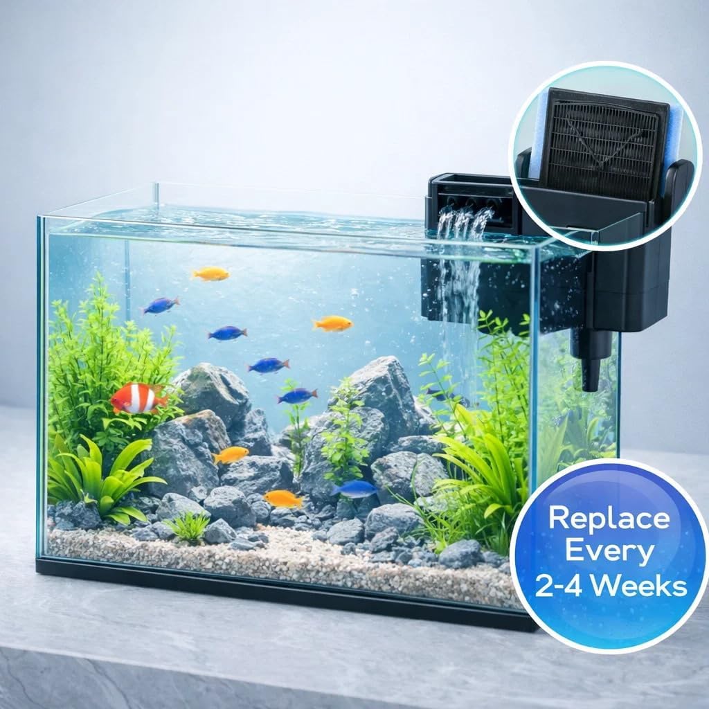 24 Pack Aquarium Filter Cartridges for Aqua-Tech 30-60/20-40 Gallon Fish Tank Power Filter Replacement EZ-Change #3