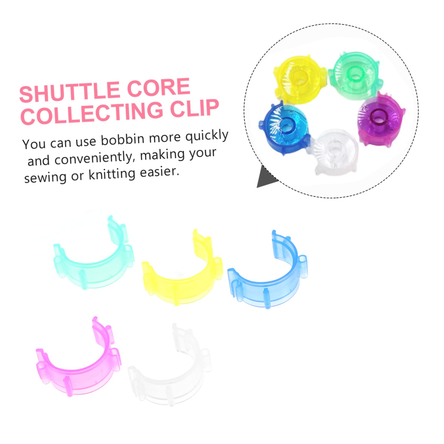 ERINGOGO 100Pcs Embroidery Bobbin Clips Sewing Tool Accessory for Quilting Thread Organization Durable Bobbin Holder Lightweight Practical for Home Sewing