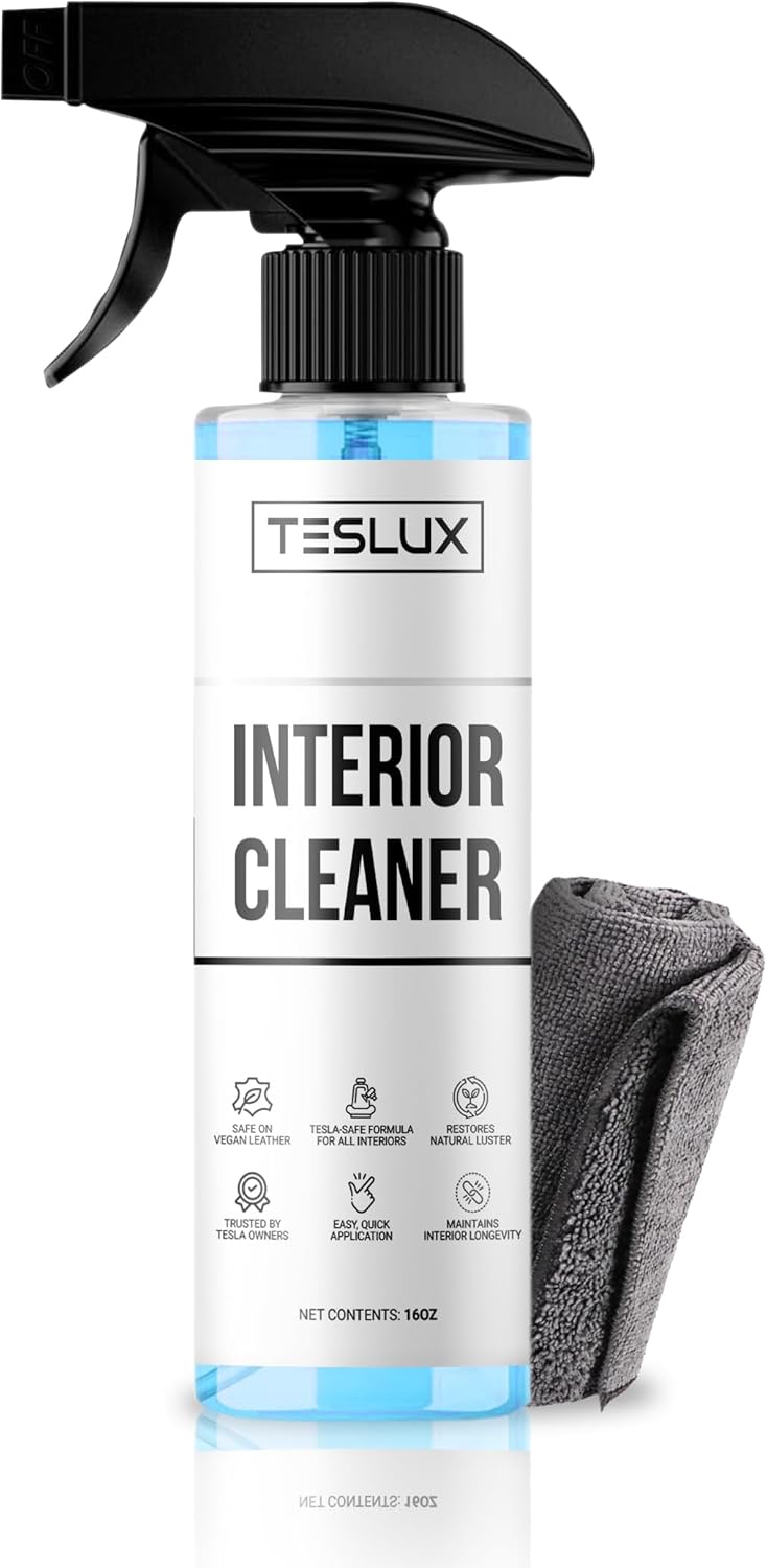 Interior Cleaner For Tesla White & Black Vegan Leather - Stain Remover - Solution for Complete Interior Cleaning - Ideal for Seats, Doors, Console, Dash - Accessories For Tesla Model 3, Y, S, X - Image 7