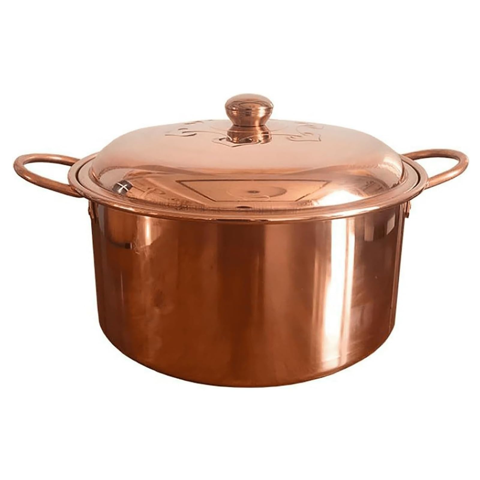 Poêle à frire avec couvercle, revêtement céramique antiadhésif, cuivre étamé, passe au lave-vaisselle, idéale pour une cuisson uniforme