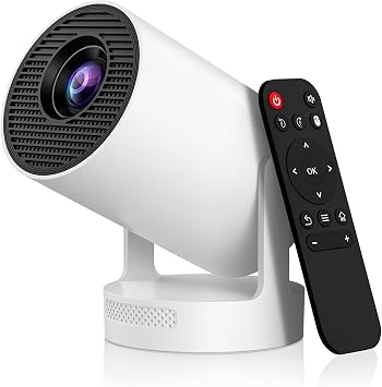 Mini Portable Projector with 4K Support, Bluetooth 5.4 WIFI6, 260 ANSI Android 11, 210  Rotation , Auto Keystone Correction Projector 35"-130" Screen Video Projector