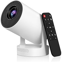Mini Portable Projector with 4K Support, Bluetooth 5.4 WIFI6, 260 ANSI Android 11, 210  Rotation , Auto Keystone Correction Projector 35"-130" Screen Video Projector
