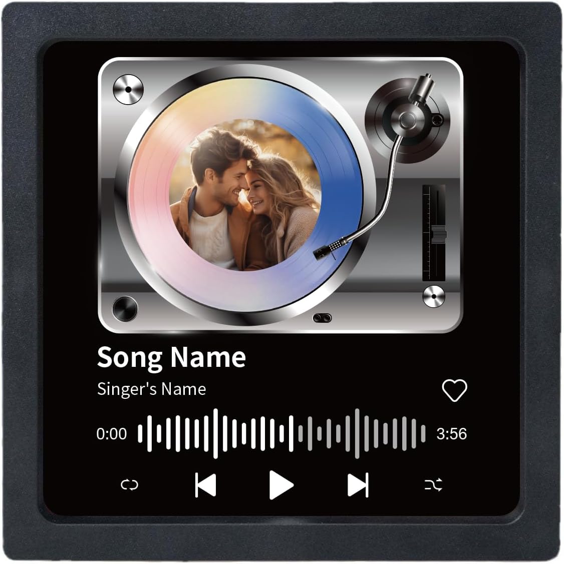 Customized Memory Music Fridge Sticker Personalized Photo Fridge Magnet Can Plays Song and Adjust Volume Custom Album Fridge Sticker Anniversary Valentine's Day Gifts for Boyfriend Girlfriend