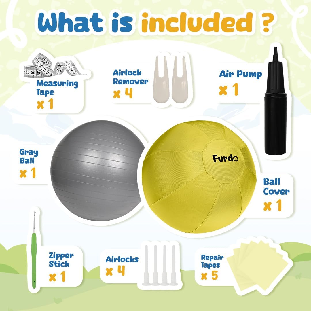 30" Herding Ball for Dogs, for Australian Shepherd, for Cattle, for Border Collie, for Blue Heelers & Medium to Large Dogs,Horse, Herding Dog Ball, Herding Toys - Yellow