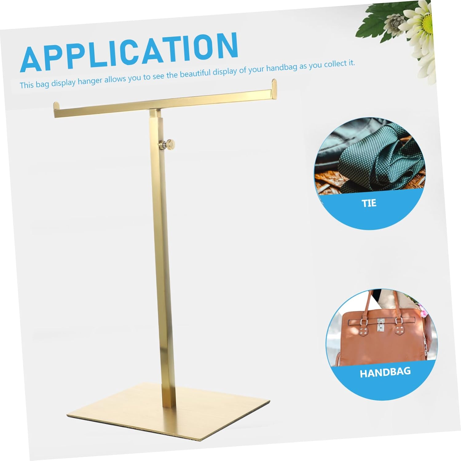 PRETYZOOM Handbag Display Rack Adjustable Purse Organizer for Home and Store Use Space-Saving Design for Crossbody Bags and Handbags Stylish and Display Stand