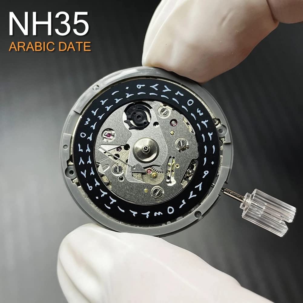 Koanhinn 1 sztuka mechanizm zegarka automatyczny mechanizm mechaniczny tarcza przy 3,0 mod mechanizm wymiany NH35 NH35A 24 klejnoty wysoka dokładność biały