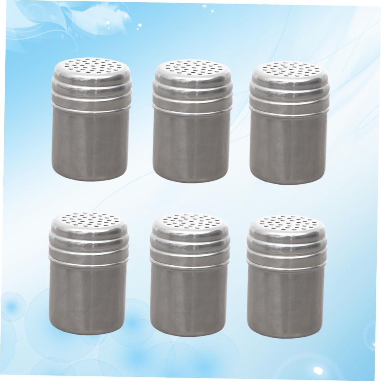 12pcs Metal Seasoning Shaker Silver Pepper and Sugar Dispenser for Cooking Outdoor Barbecue and Household Use Metal Construction