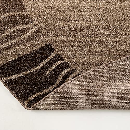 Unique Loom Del Mar Collection Area Rug - Sarah (6' 1" Round, Dark Beige/ Brown) #TOP10