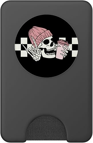 Miniatura 8 de Cartel de la paz de esqueleto para café, tablero de ajedrez, PopGrip intercambiable