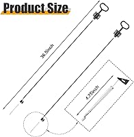 Vista 2 de Cables reclinables para sofá, 2 cables de liberación de repuesto con anillo en D, piezas de repuesto reclinables, longitud expuesta, 4.75 pulgadas