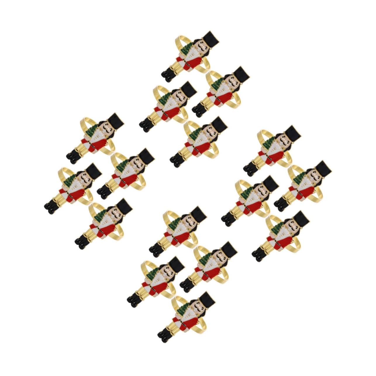 Housoutil 16 Pezzi Portatovaglioli Natalizi Forma in Decorazioni Tavola per Feste e Natale Tovagliolo Resistenti e Luminosi per Formali e Informali