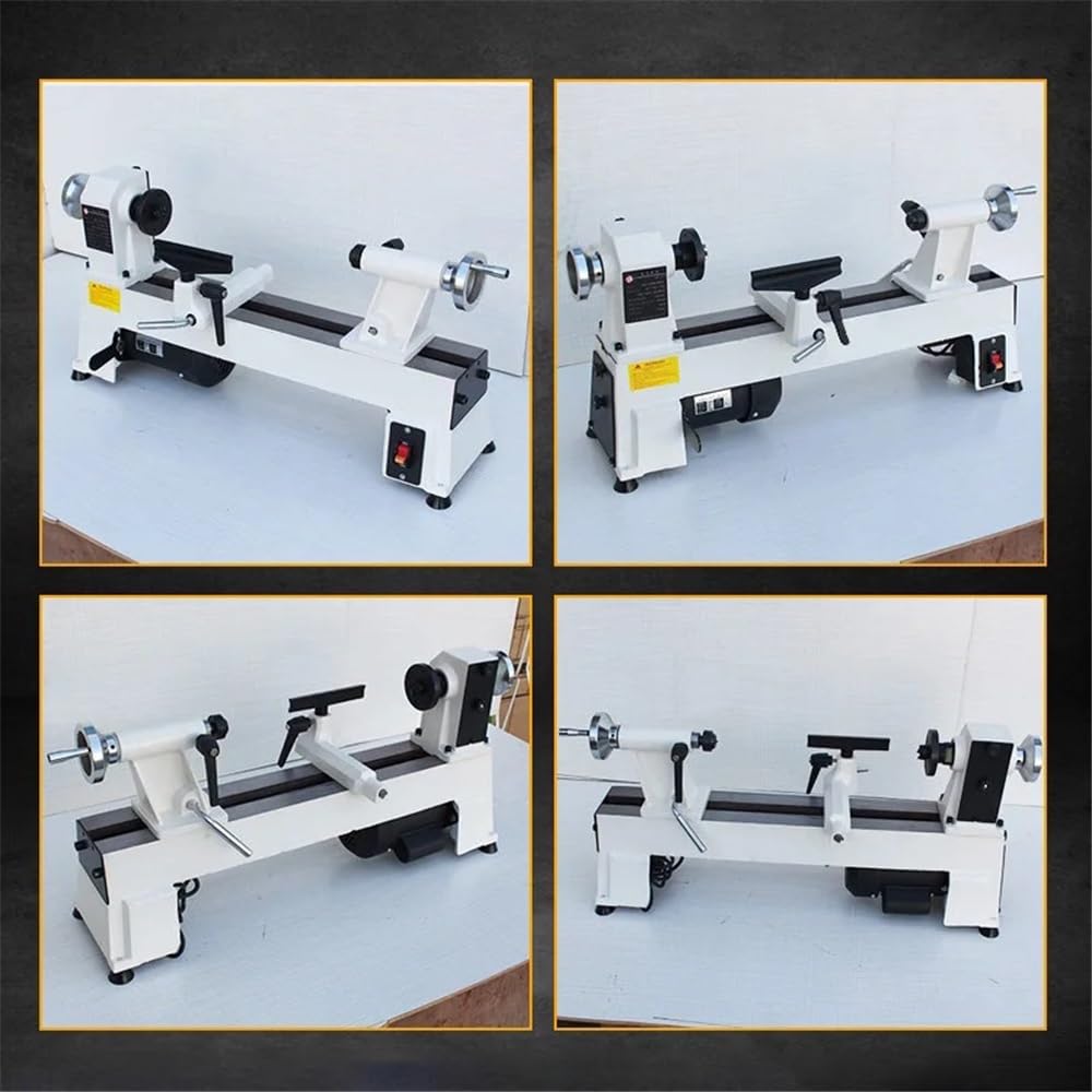 Torno de carpintería, torno en miniatura multifuncional for el hogar, máquina de hilado de madera, torno pequeño de cuentas