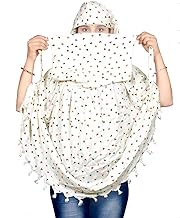 Cotton Long Scarf Cum Mask Scarves Usable for Vehicle Driver | Printed Design Fabric | Universal Size | For Girl & Women | Soft Sun Protection Light Weight