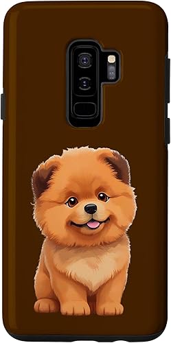 Funda para Galaxy S9+ con diseño de perro de dibujos animados para enamorarse de Happy Chow
