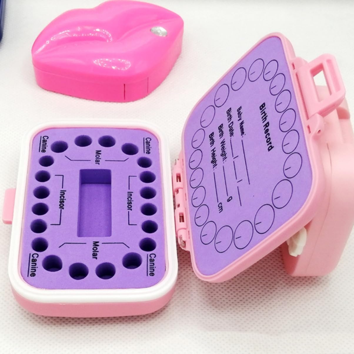 Vaguelly 2pcs Box Tooth Fairy Keepsake Box Holder Boys and Girls Name Tag for Boys and Girls