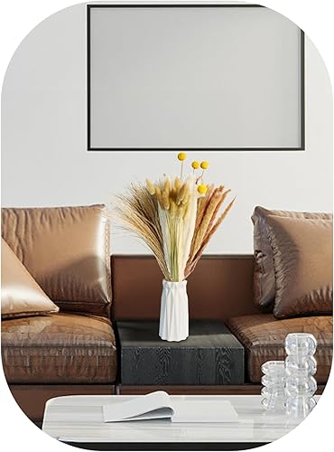 Miniatura 7 de 100 piezas de decoración de hierba seca de las pampas, ramo bohemio de decoración del hogar de 17.7 pulgadas, ramo de flores secas mixtas para