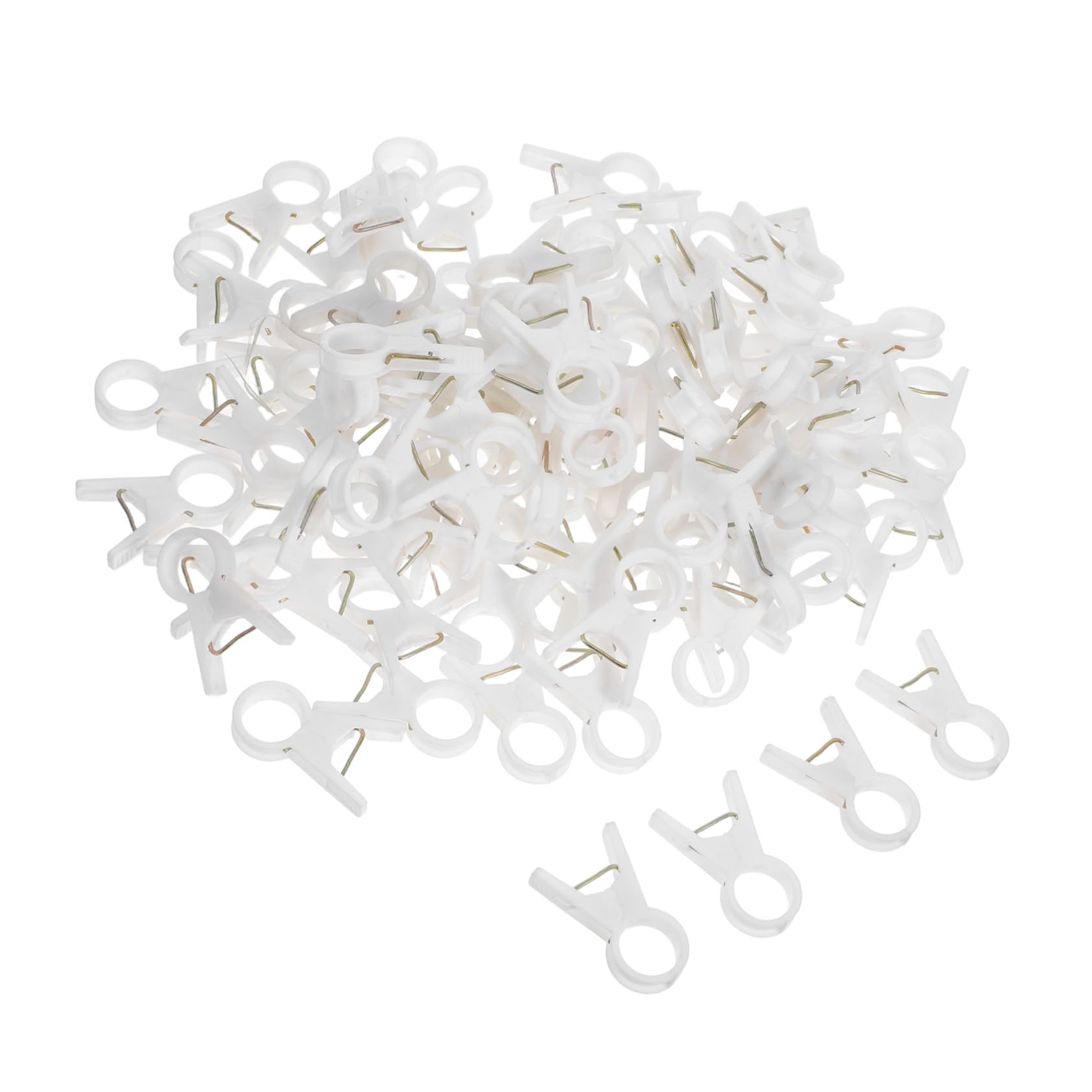 BESTonZON Clip di Fissaggio per Viti da Serra 100 Pezzi in Plastica Bianca