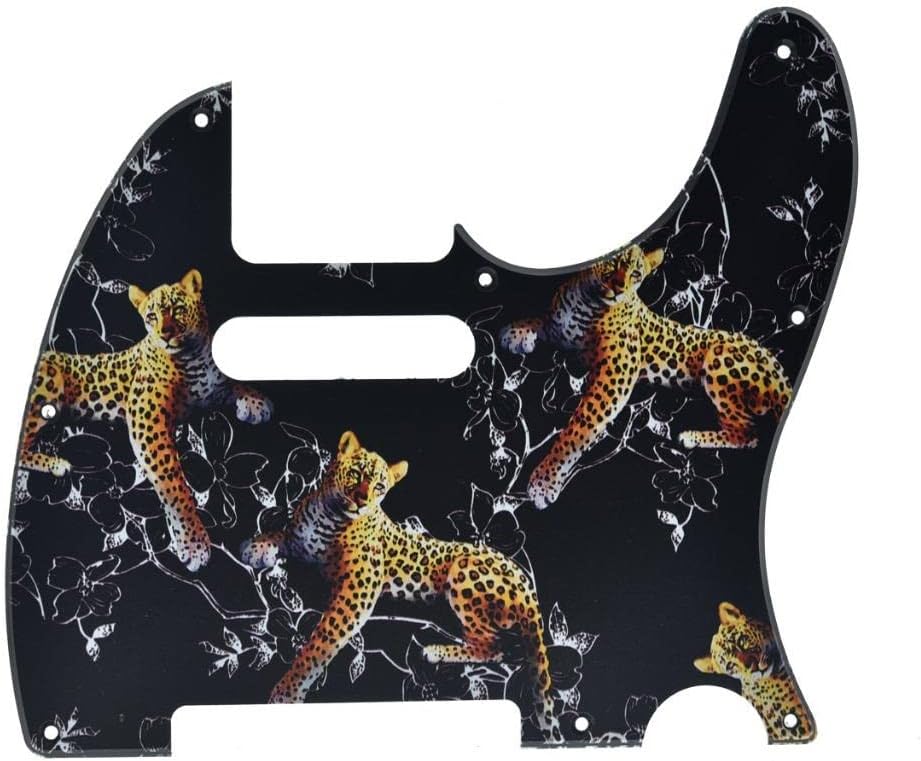 Pickguard Telecaster Kaish Noir - 8 Trou Pour Mini Humbucker, Compatible Fender Mini Tele