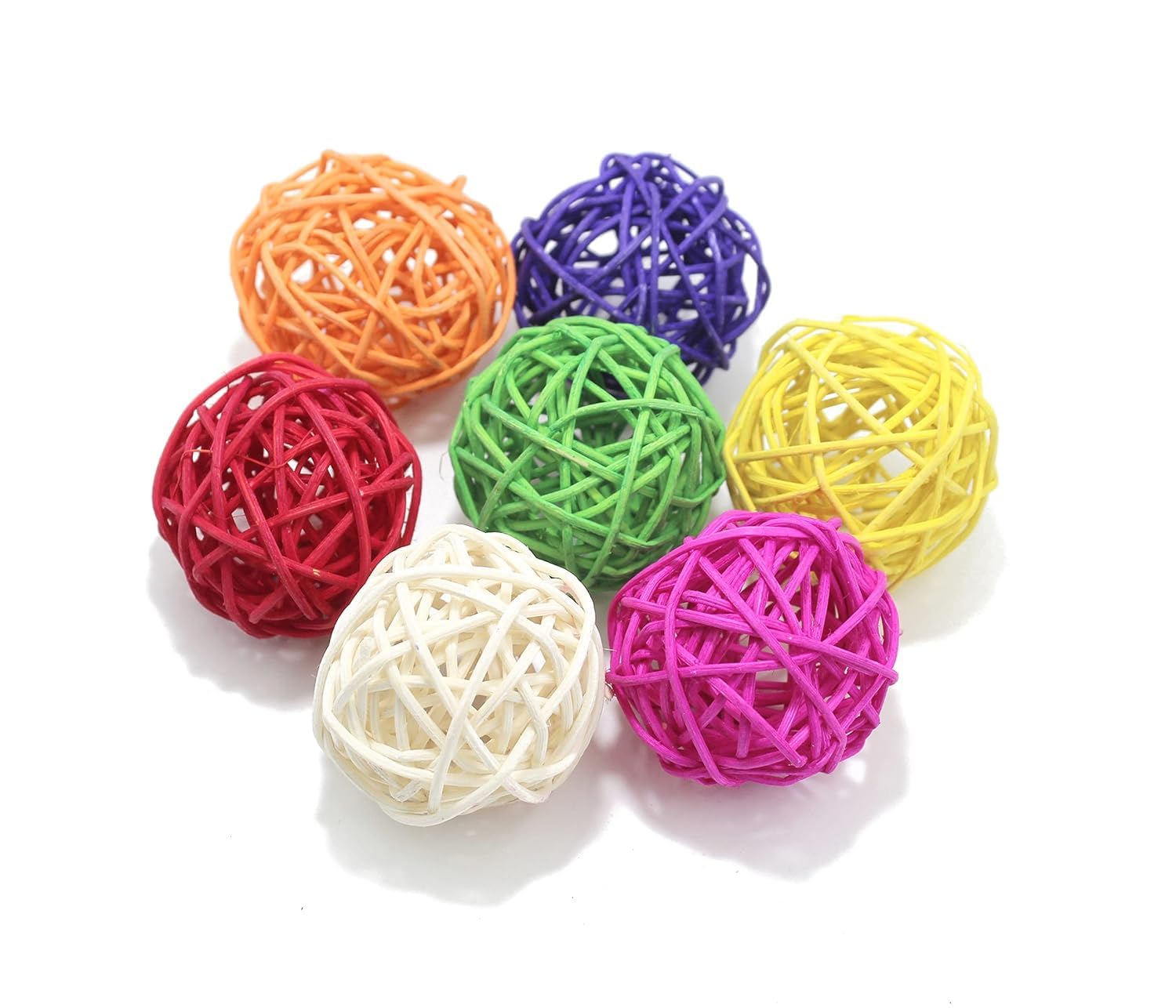 Kreative Kraft Wooden Rattan Ball – Multicolor Pack of 4 for Birthday, Diwali, Christmas, Wedding & Craft Decoration-image-28