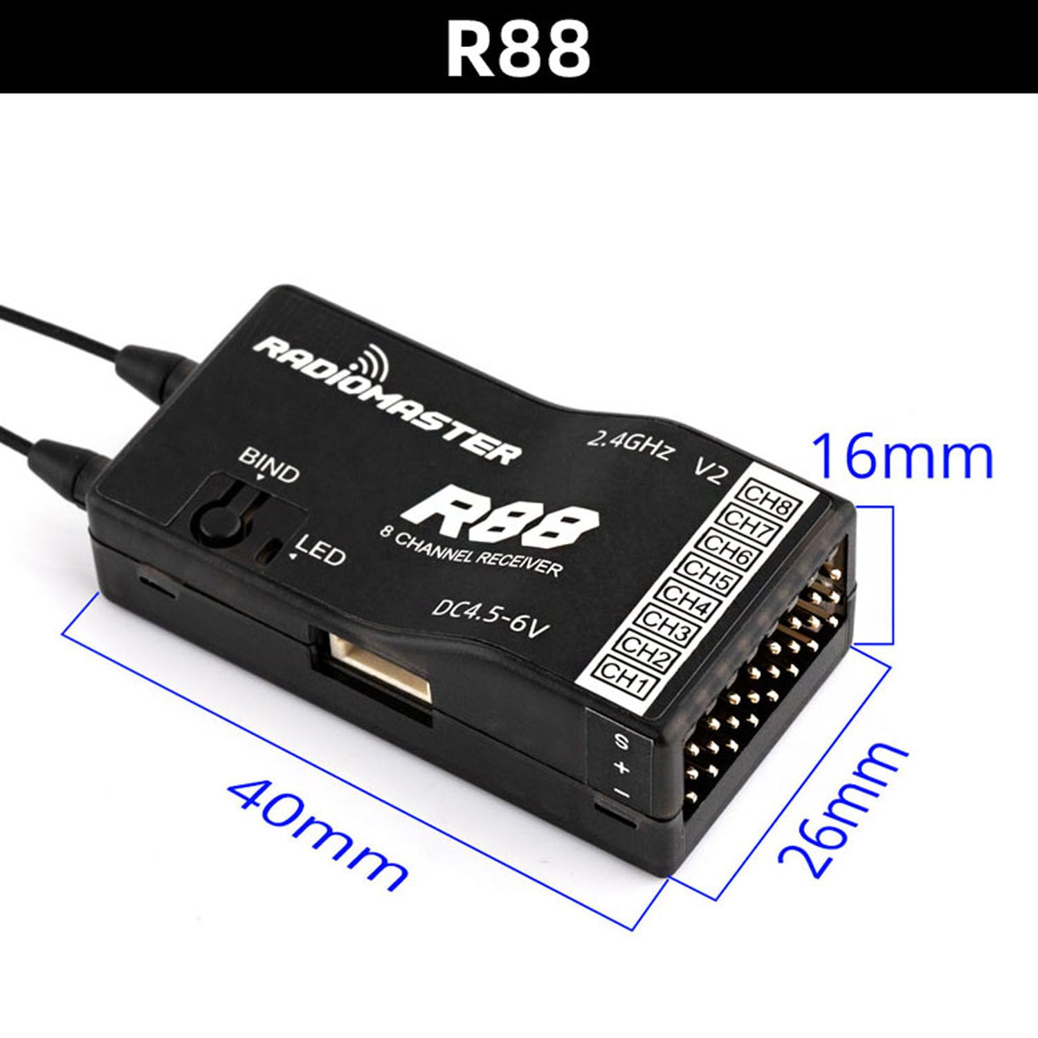 RadioMaster R88 Ricevitore per MT12 4in1 Trasmettitore RC Camion Auto Veicoli Fuoristrada