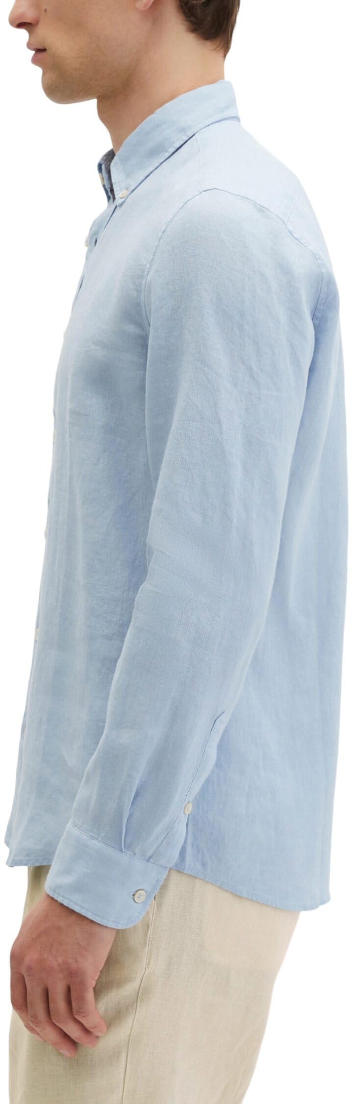 Marc OߴPolo Uomo Camicia in lino con colletto con bottoni shaped fit