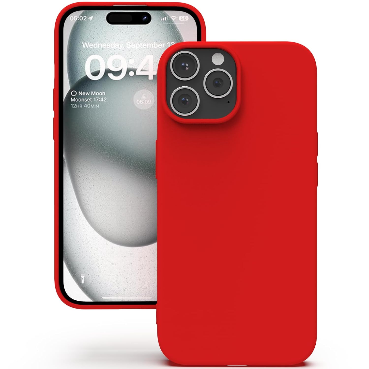 YATWIN Silicone Back Case for iPhone 15 Pro Max, Soft-Touch Phone Back Cover for Apple iPhone 15 Pro Max – Red YATWIN Silicone Back Case for iPhone 15 Pro Max, Soft-Touch Phone Back Cover for Apple iPhone 15 Pro Max – Red