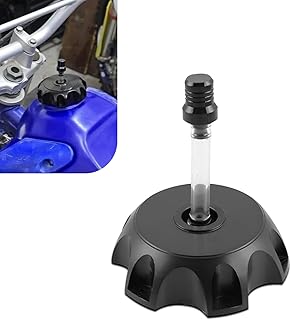 1 PC CNC Fuel Tank Caps, Aluminum Alloy Dirt Bikes Gas Cap, Universal for 50cc 70cc 90cc 110cc 125cc 140cc 150cc 160cc Pit Dirt Motor Bike (Black)