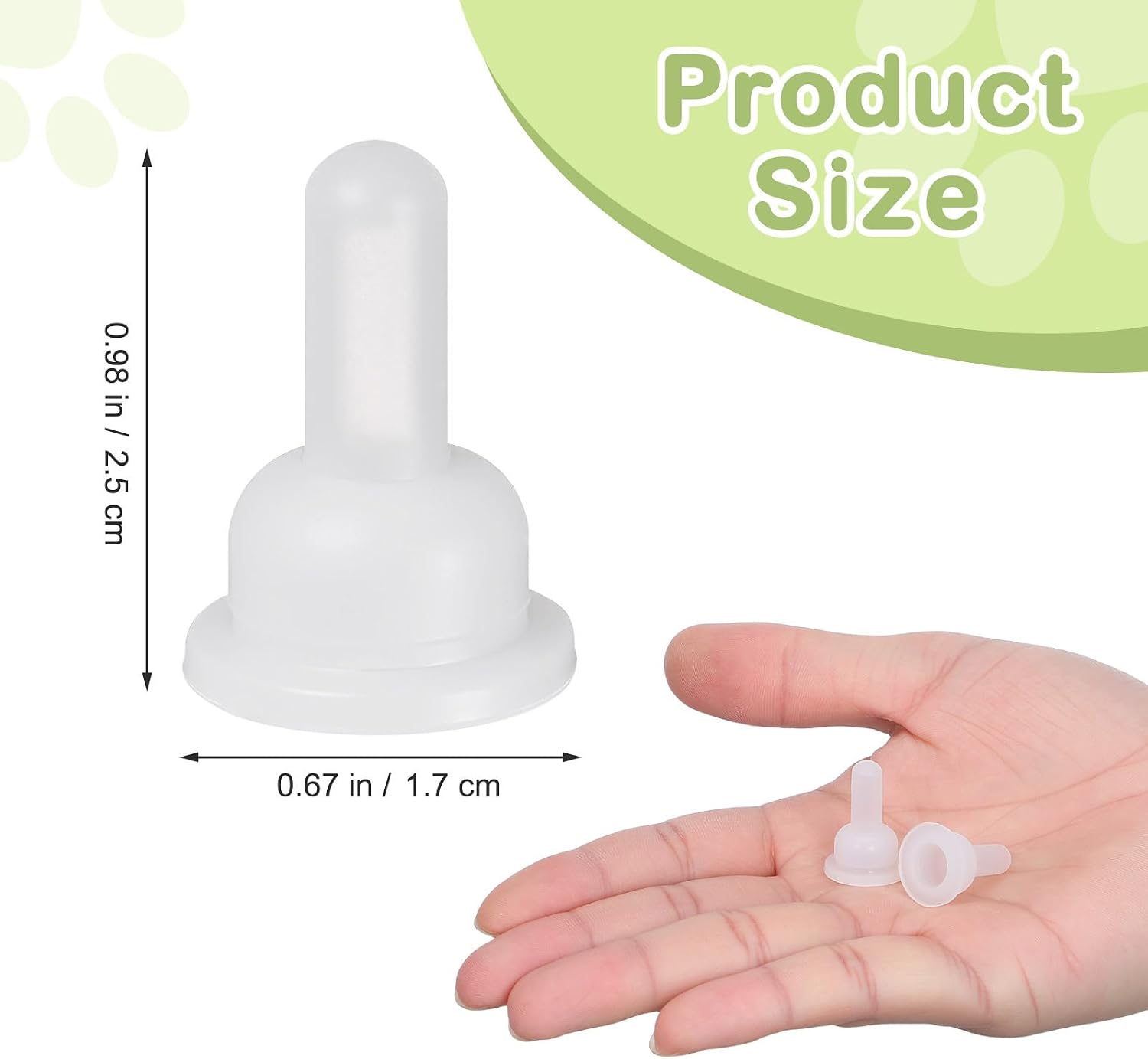 POPETPOP 40 Pcs Pet Nursing Nipples, Silicone Cat Pacifiers Replacement image 3