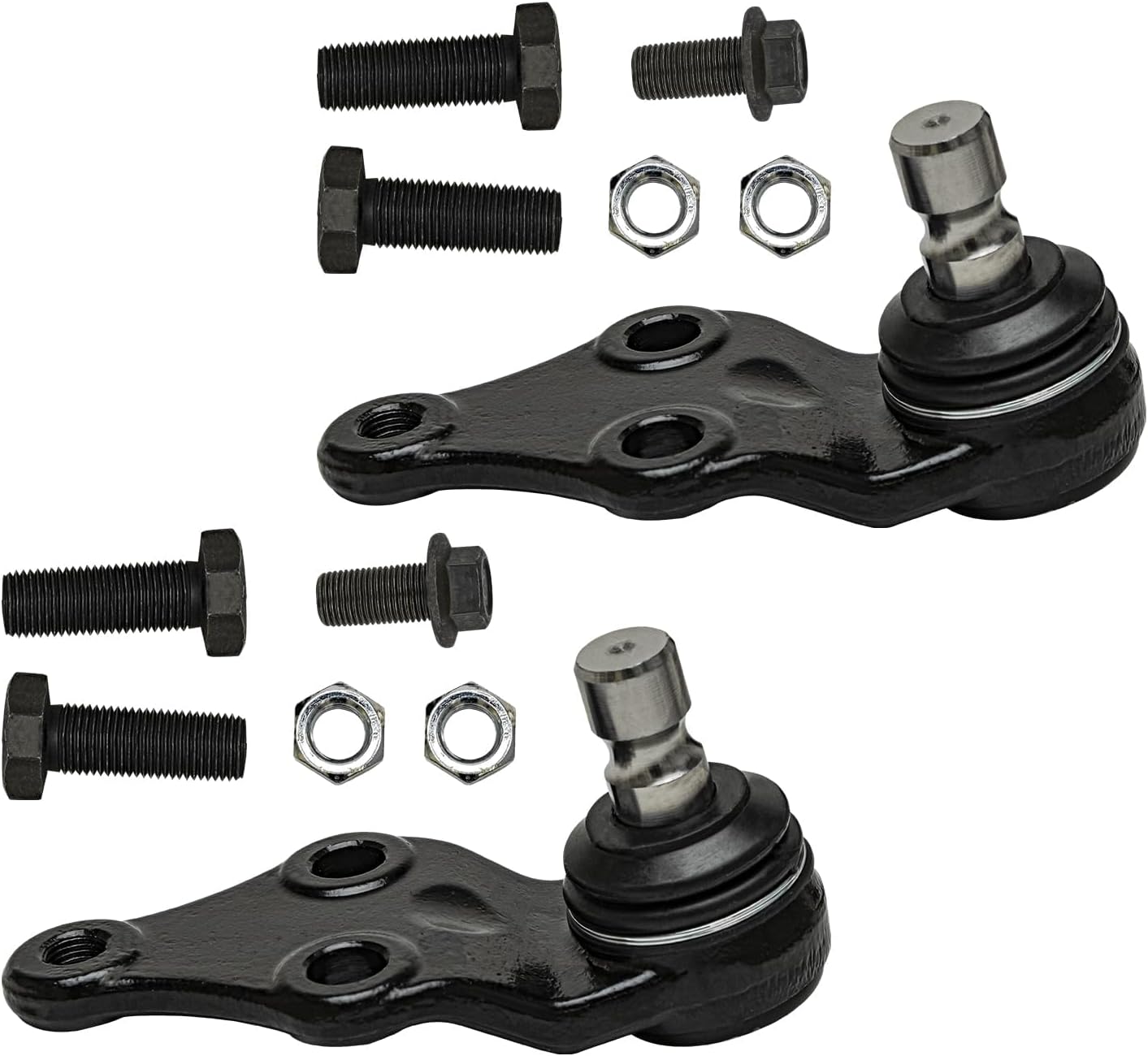 Detroit Axle - Front 4pc Suspension Kit for 14-19 Kia Soul EV, 2 Lower Ball Joints 2 Outer Tie Rod Ends 2014 2015 2016 2017 2018 2019 Replacement