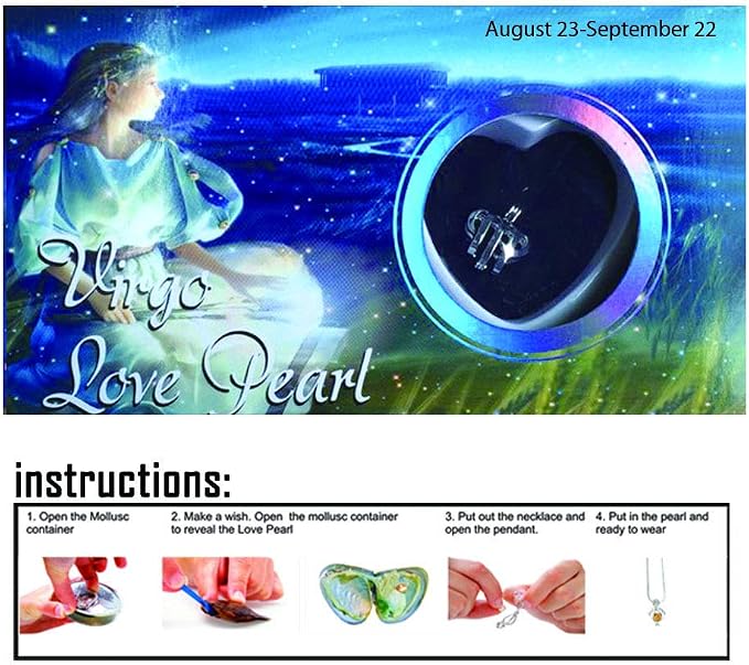 Virgo Pendant Wish Pearl Necklace 