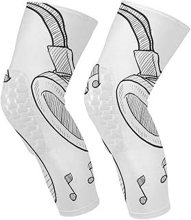LUNLUMO Music Headphones Sketch Doodle Sports Knee-Cap Kneepads Protection for Knees