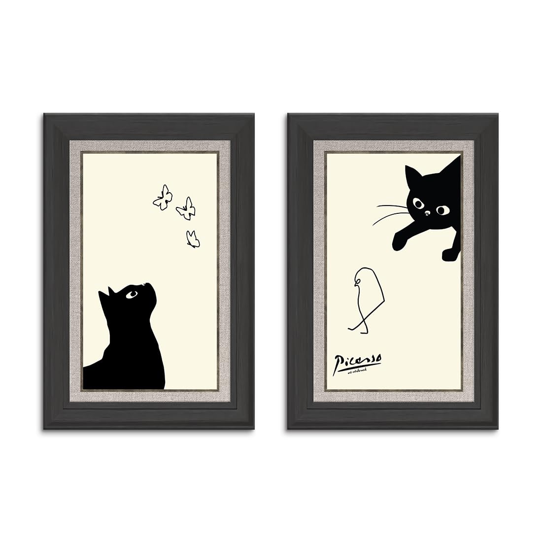 Amazon.co.jp: アートパネ ピカソ ネコの絵 ネコとヒヨコ 絵画 2