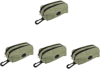 Ipetboom 4 Unidades De Saco De Lixo Para Animais De Estimação Dispensador De Saco De Cocô De Cachorro Suporte De Saco De Cocô De Animal De Estimação Coleira De Cachorro Coleira De