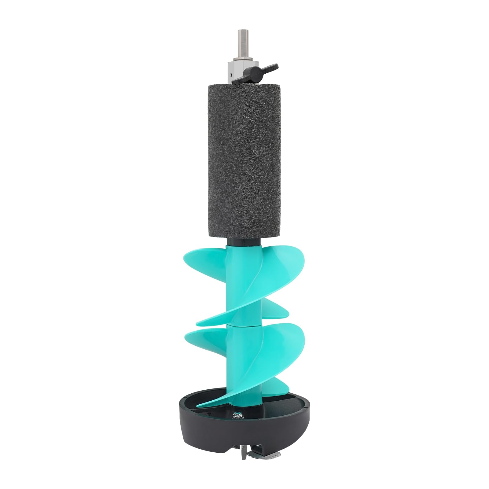 Wiertło do lodu, wkrętarka akumulatorowa, śruba do lodu, średnica 15 cm, wiertło spiralne ze stopu aluminium, ostrza ze stali nierdzewnej, nylonowe, szpikulce do lodu, osłona ostrza, niebieska