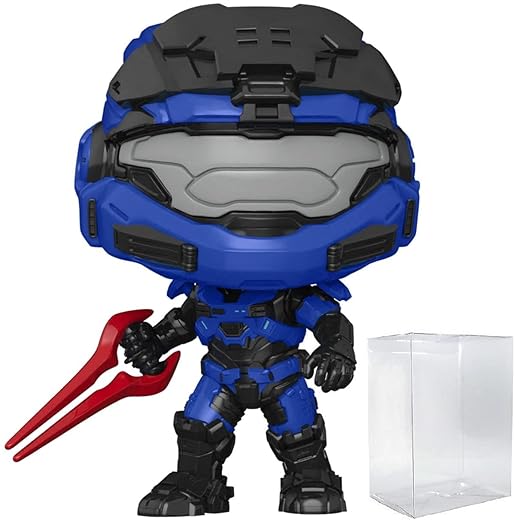 POP Halo Infinite - Spartan Mark V with Red Energy Sword Limited Edition Chase Funko Vinyl Figure (Bundled with Compatible Box Protector Case)